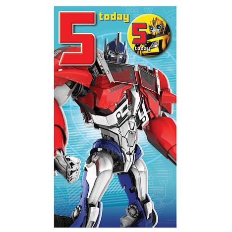 5th Birthday Transformers Birthday Card with Badge £2.39
